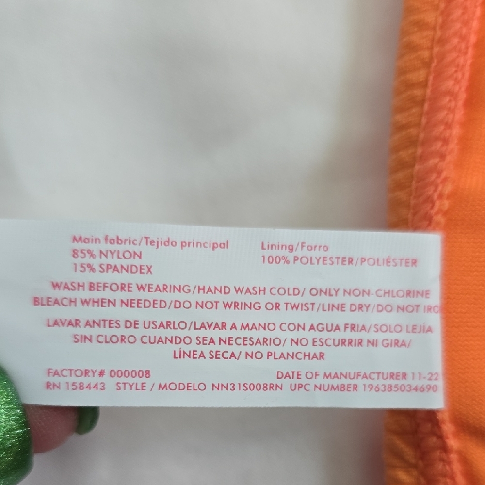 Ninety-Nine Women's Bright Orange Bikini Swim Swimsuit Bottoms Sz XL NEW - Picture 3 of 7